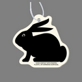 Paper Air Freshener - Sitting Rabbit Silhouette Tag (Left Side View)